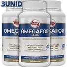 KIT 3 Unid. Omegafor plus Ultra concentração 120 cápsulas Vitafor