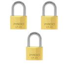 Kit 3 Unidades Cadeado Latão 20mm Pado Segredos Diferentes