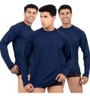 KIT 3 Unidades Camisa térmica segunda pele snugg proteção ao frio e ao calor gola careca