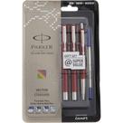 Kit 3 Unidades Caneta Parker Vector Roller Ball + Ball Pen + Tinteiro Combo Original -