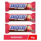 Kit 3 Unidades Chocolate Snickers Morango 42g Mars