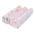 Kit 3 Unidades Cueiro Manta Estampado Flanelado Bebê 80 X 60CM Swaddle Charutinho