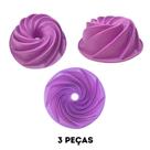 KIT 3 unidades de Formas Bolo Vulcão, Mousse - KITTC28