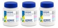Kit 3 Unidades de Gesso Acrílico ACRILEX 250 ML sem Cor - 13325