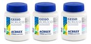 Kit 3 Unidades de Gesso Acrílico ACRILEX 250 ML sem Cor - 13325