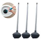 Kit 3 Unidades Desentupidor de WC COM CABO 60cm Vaso Sanitário Por Sucção Para Banheiro Ralo Vaso Sanitário Madeira