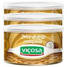 Kit 3 Unidades Doce De Leite Viçosa Com Coco Lata 400g