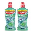 Kit 3 Unidades Enxaguante Antisseptico Bucal Colgate Plax Fresh Mint Sem alcool Leve 750ml Pague 500ml