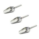 Kit 3 Unidades Pá Pegador de Gelo em Aço Inox 13x8cm