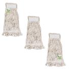 Kit 3 Unidades Refil Úmido Mop Esfregão Algodão 330g Com Cinta Ponta Em Loop 85% Algodão / 15% Poliéster Super Absorção