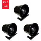 Kit 3 unidades - sirene de marcha ré - 12/24v - 0,3a - dni 4027
