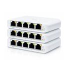 Kit 3 Unidades Switch 5 Portas 10/100/1000 Gigabit Mesa Flex USW-Flex-Mini-3 Ubiquiti