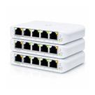 Kit 3 Unidades Switch 5 Portas 10/100/1000 Gigabit Mesa Flex USW-Flex-Mini-3 Ubiquiti