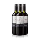 Kit 3 unidades - vinho la dorni tinto seco bordô sem álcool 720 ml - sem açúcar