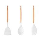 Kit 3 Utensílios Espátula Colher Espátula Confeito Silicone