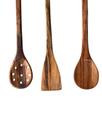 Kit 3 Utensílios Madeira 30 cm Colher Espátula Espumadeira