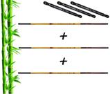 Kit 3 Varas Telescópicas Albatroz Fishing Bamboo 41% Carbono - 2,40 Metros