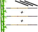 Kit 3 Varas Telescópicas Albatroz Fishing Bamboo 41% Carbono - 5,00 Metros