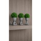 Kit 3 Vasinhos Decorativos com Planta Artificial Charme e Elegância para Sua Casa