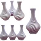 Kit 3 Vasinhos Jarros Espirais Decoração Enfeite12cm