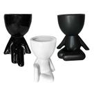 Kit 3 Vasinhos Robert Plant Branco Preto Decorativo
