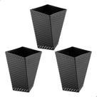 Kit 3 Vaso de Mesa Twister 1 Litro 15x14x9cm Em Plástico Resistente