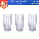 Kit 3 Vaso Medio Acrilico Transparente Decorativo Casa Festas Flores Arranjo