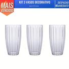Kit 3 Vaso Medio Acrilico Transparente Decorativo Casa Festas Flores Arranjo