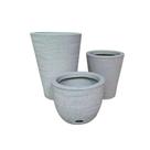 Kit 3 Vasos Coluna Redonda Escovado 1,2 e Bojo Escovado 1 Cód. JGRT20 J