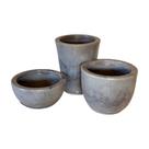 Kit 3 Vasos Coluna Redonda Marmorizada 1 e Bojo Marmorizado 1 e Bacia Marmorizada 1 Cód. JGRTM18