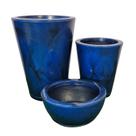 Kit 3 Vasos Coluna Redonda Marmorizada 1,2 e Bacia Marmorizada 1 Cód. JGRTM19