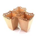 Kit 3 Vasos Cone Hera G em MDF Cru a Laser Flores Secas, Decoração ou Artesanato