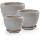 Kit 3 vasos + pratos berlim pozzani - porcelana branco Kit 3 vasos + pratos berlim pozzani - porcelana branco