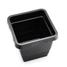 Kit 3 Vasos Quadrado Grande Preto 18 Litros Plástico Reforçado