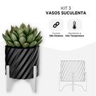 Kit 3 Vasos Suspenso Flor Cachepot Suculenta Decoração