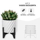 Kit 3 Vasos Suspenso Flor Cachepot Suculenta Decoração