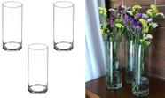 Kit 3 Vasos Vasilha Jarro de Vidro Modelo Copo para Decorar Arranjo Casamentos Festas Versátil Elegante Sofisticado 18cm Kit 3 Vasos Vasilha Jarro de Vidro Modelo Copo para Decorar Arranjo Casamentos Festas Versátil Elegante Sofisticado 18cm