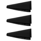 Kit 3 veda porta adesivo pvc preto 80 cm ajustavel contra poeira e insetos