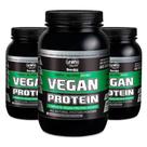 Kit 3 Vegan Protein 900g Proteína vegetal Unilife Morango