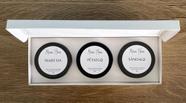 Kit 3 Velas Aromáticas - Maresia, Pêssego e Sândalo