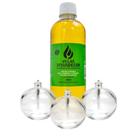 Kit 3 Velas Lamparinas 100ml Fluido Citronela 500ml Junina