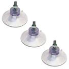 Kit 3 Ventosas de 40mm (4 cm) PVC Cristal C/Parafuso e Porca