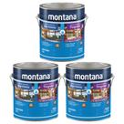 Kit 3 Verniz Para Madeira Tingidor Base Água Brilhante Montana 3,6 Litros Mogno Kit 3 Verniz Para Madeira Tingidor Base Água Brilhante Montana 3,6 Litros Mogno