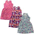 Kit 3 Vestido Infantil Roupa Menina Verão Estampado Sortidos