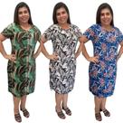 kit 3 Vestidos Liganete Senhora Fresquinho 2102
