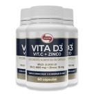 Kit 3 Vita D3 C Zinco Vitafor 60 Cápsulas