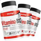 Kit 3 Vitamina B12 Cianocobalamina 360 Cáps Concentrado Natural Sem Sabor Original Cápsulas Teor