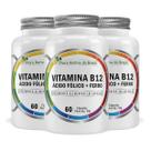 Kit 3 Vitamina B12 com Ácido Fólico e Ferro 60 Cápsulas Flora Nativa