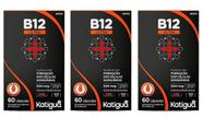 Kit 3 Vitamina B12 Ultra Cianocobalamina 60 Cápsulas Katigua