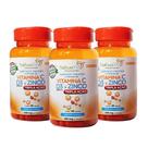 Kit 3 Vitamina C + D3 + Zinco (Tripla Ação) 60 Cápsulas 650mg